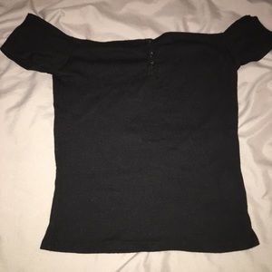 Black off the shoulder top
